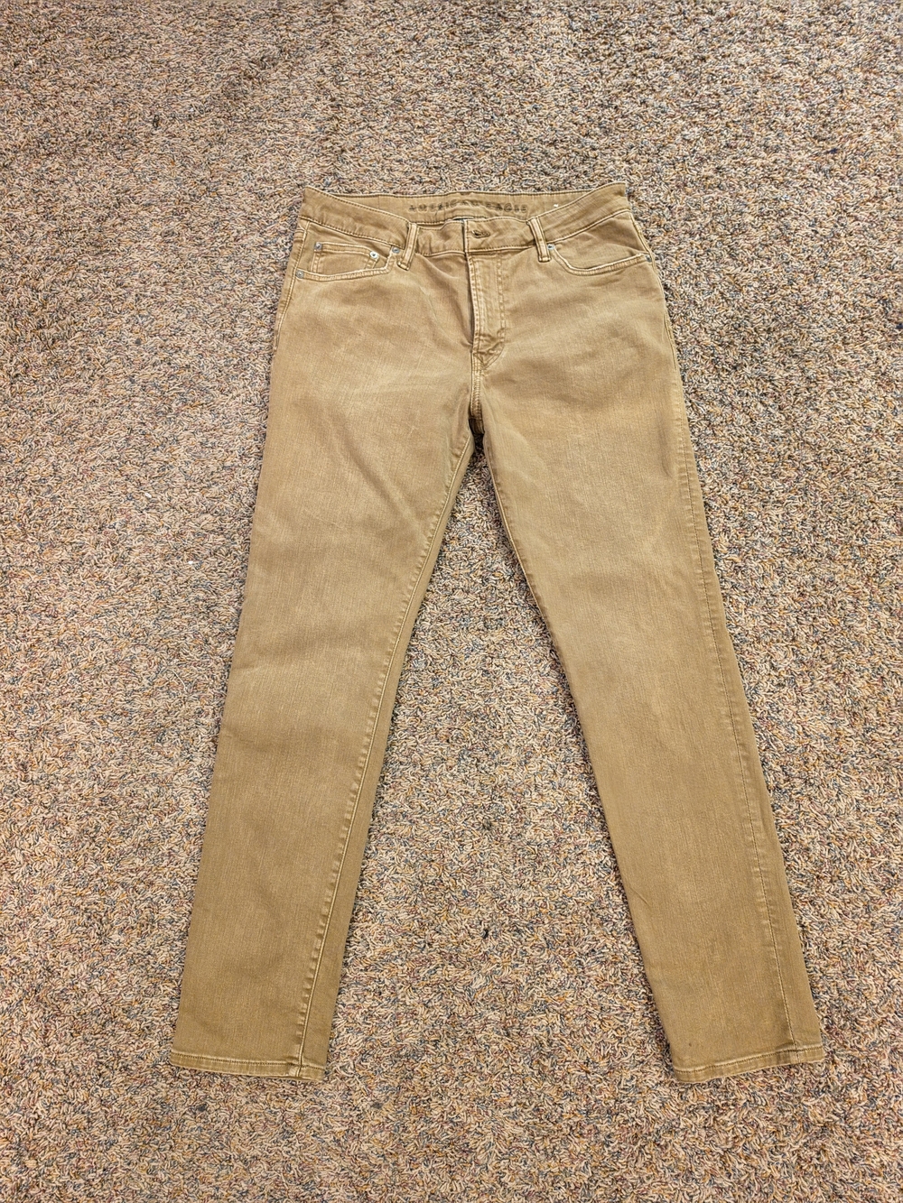 Men American Eagle Slim Jeans 33 X 32 Gold